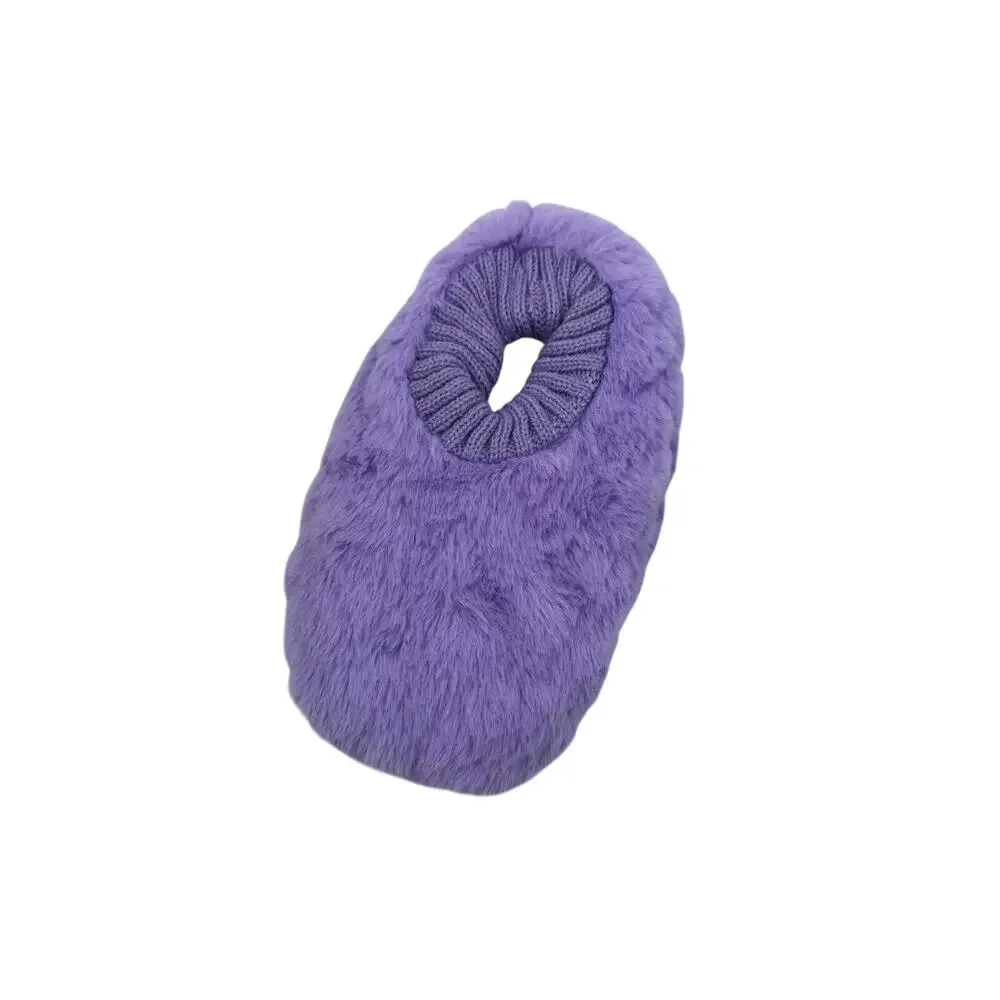 Northeast Outfitters Cozy Cabin Girls' Fur Heart Slippers XS Purple